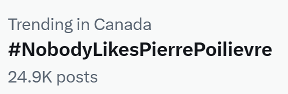 Dee74692069Ruby's tweet photo. Can't stop people from speaking their truth. 24.9 posts as of 17:55 EDST and growing. #NobodyLikesPierrePoilievre and nobody can stop people from proclaiming their disdain of #PierrePoilieverIsLyingToYou https://t.co/Fw1XV3LlRt