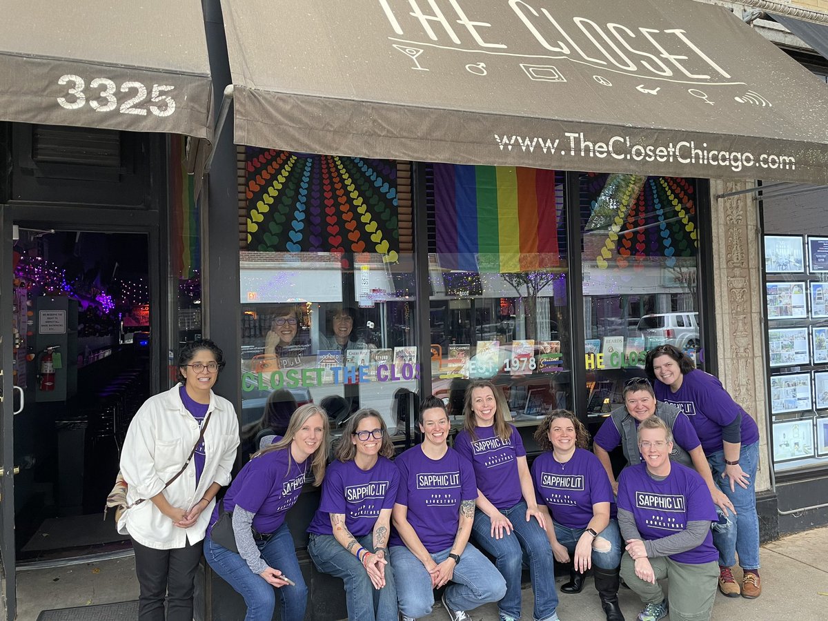 KRiversWrites's tweet photo. Hey #Chicago - like Sapphic books? Come see us at The Closet! 

@taganshepard @Nan__Campbell @cheri_ritz @writerceleste @RitaP1313 @SerenaJBishop 

#sapphicbooks #sapphicauthors https://t.co/XQ96OzVeHD