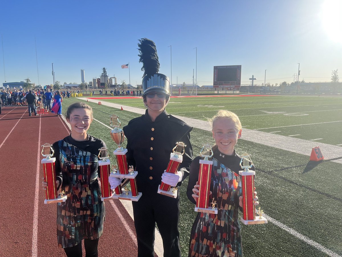 watsekaband's tweet photo. Marching Warriors did it again!  Best Percussion, Best Guard, Best Music, Best Visual, Best General Effect and 1st Place n Class 1a at Effingham today! https://t.co/U2IV3CWu2x