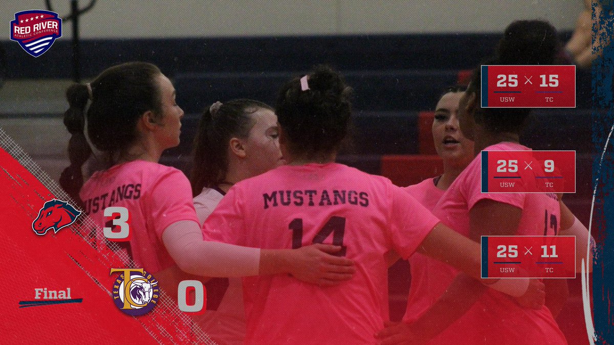 Mustangs took it to Texas College, winning in 3 sets. Good Job Ladies!!!