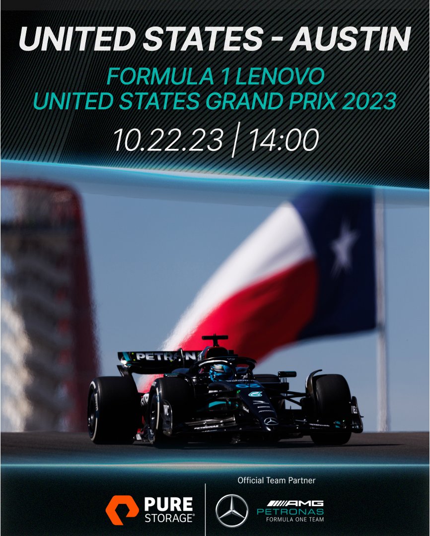 PureStorage's tweet image. It is P3 for Lewis in tomorrow&apos;s #USAGP! 🇺🇸  🏁
If there&apos;s ever a time to GO BIG, it&apos;s in TEXAS. 🤠 Let&apos;s go! 💪

lnkd.in/gUuMxWGS

#DrivenByData #F1 #data #DataStorage #AI #ML #DataCenter #DataAnalytics