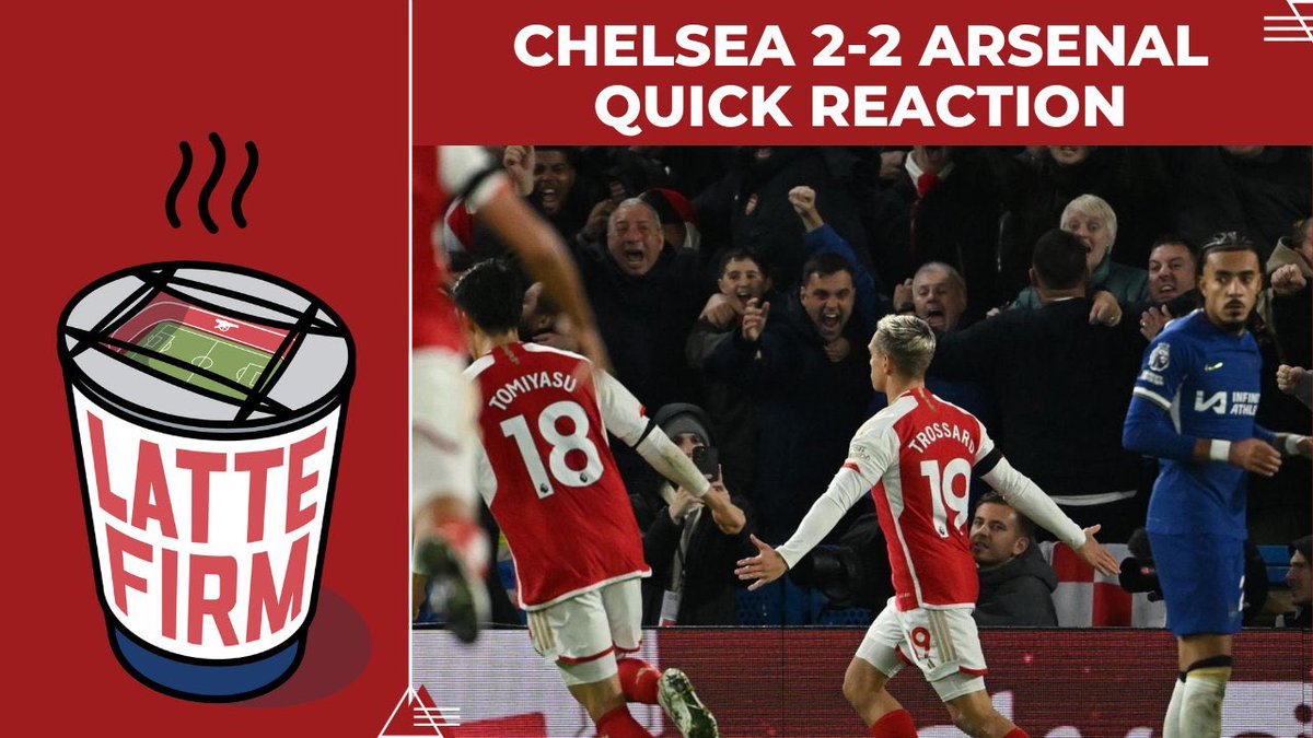 LatteFirm's tweet image. NEW #QuickReaction Chelsea 2-2 Arsenal

🔴 A point gained or two points lost? 🤔
🔴 Rice rises to the occasion. What a leader.
🔴 Penalty appeals; Saliba, Jesus clattered!
🔴 Super-sub Le Tross, 5 goals in 10.
🔴 Still unbeaten…

🎥 Enjoy. Share. youtube.com/live/TX1MiLfu8…

❤️☕️