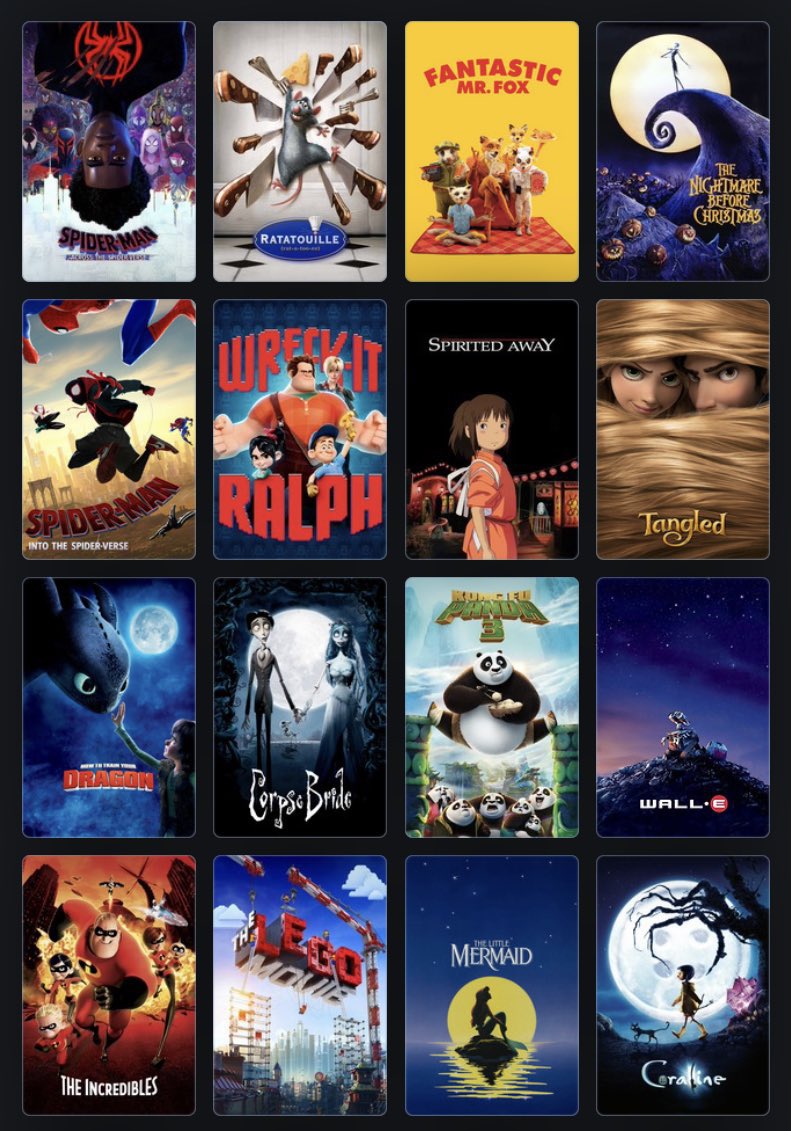 HollywoodHandle's tweet photo. Pick one movie from each row. https://t.co/8A5Lc2eUpN