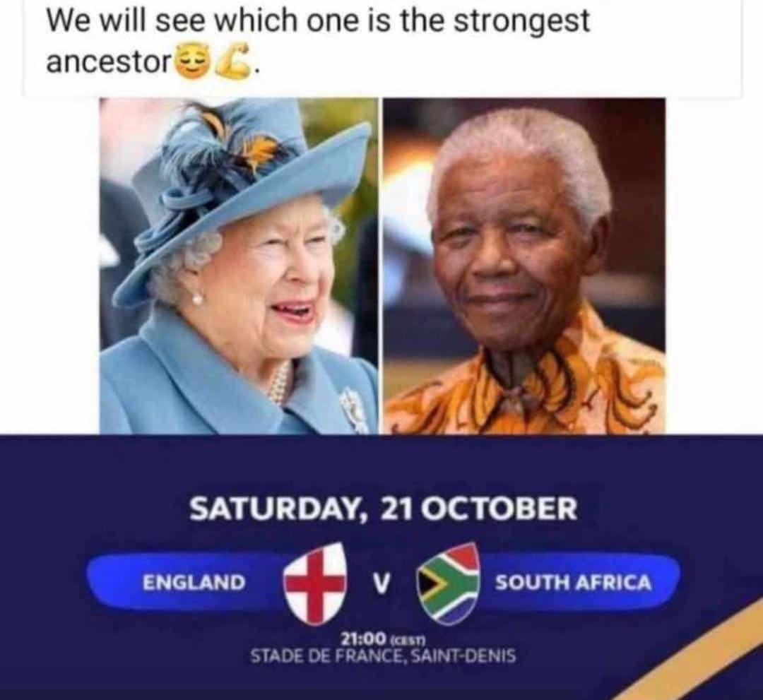 Sir_PabloRSA's tweet photo. Our ancestor is powerful 💪🏽 #Springbok #rugbyworldcup2023 https://t.co/RHh3Rg6xRK