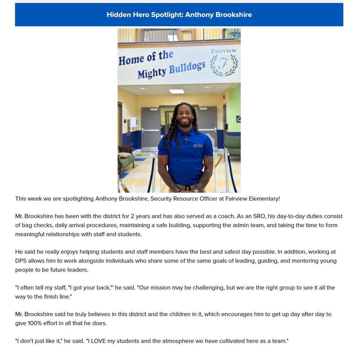 Fairview Elementary School tweet media