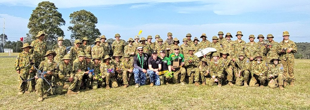 AUADRT's tweet photo. Zooming with #22Bn this weekend in #Holsworthy at their AFX. We teamed with @AusAirForce #DroneRacing to #STEM it up and demo DR and #AusArmy #BlackHornet to the Cadets.
#SendIt AAC!
@AustralianArmy @ChiefAusArmy @RSMAusArmy @HLCAusArmy @FORCOMDAusArmy @20RegtRAA @RAAF_ACAUST https://t.co/0EHvTKAJ9S