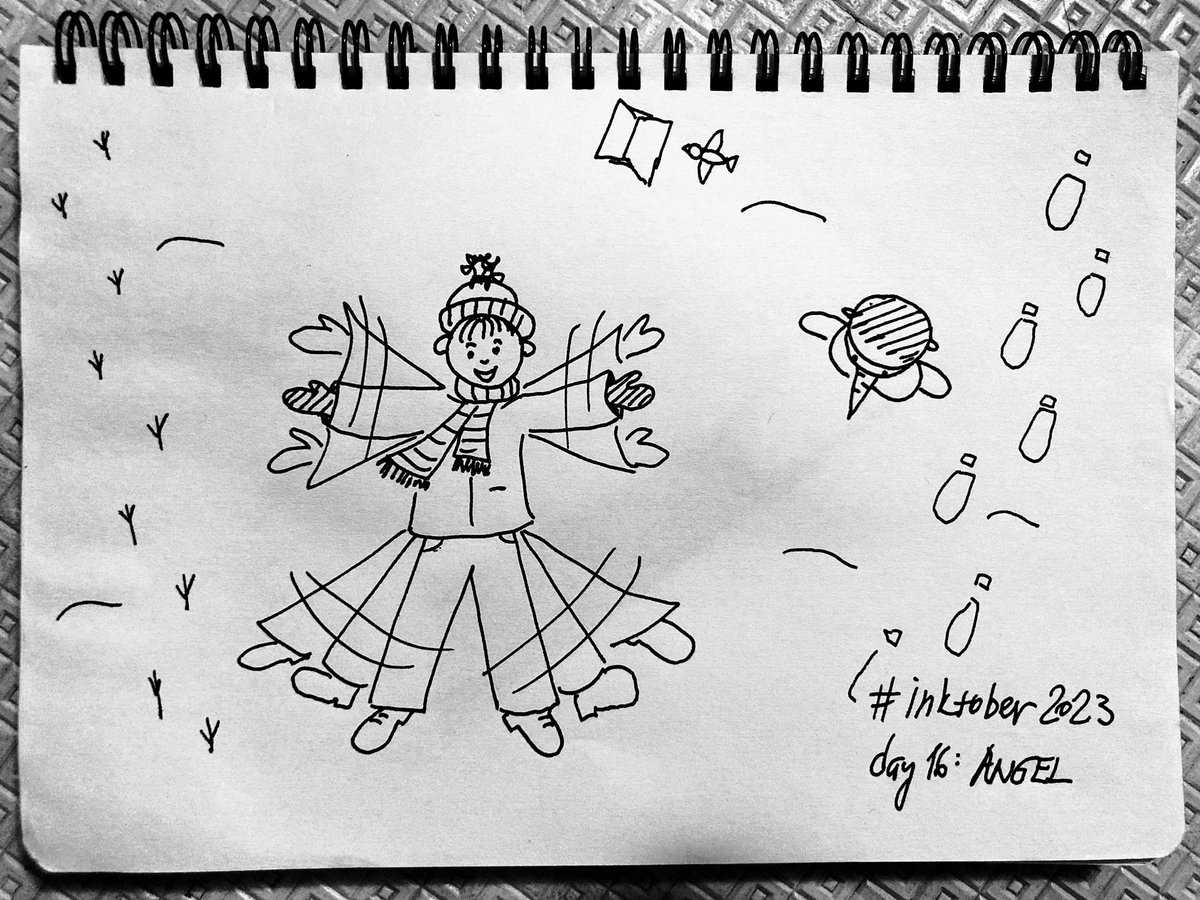 ovesna_vlocka's tweet image. #inktober2023 a dělání andělíčků #anděl (angel)