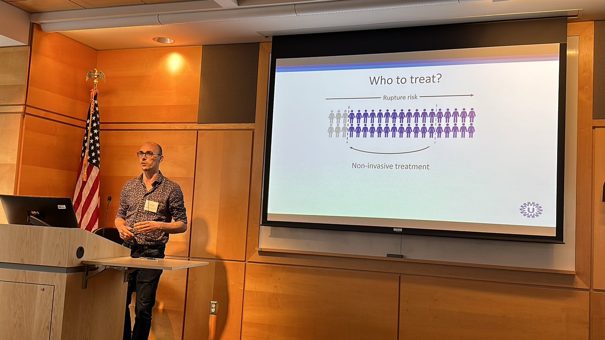 BBWorrall's tweet photo. @bakker_mk giving a compelling talk about aneurysmal SAH and drug class use at the #ISGCBoston workshop using GWAS data from the #IAWorkingGroup of the @StrokeGenetics. Very well done!!!πππ https://t.co/eqY6qMcspG