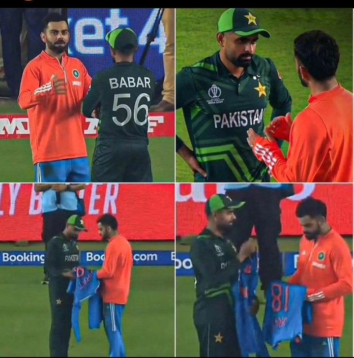 FanBoy moment : Virat Kohli BIGGEST fan Babar Azam got virat Kohli sign jersey .. lucky fan Babar ... #ViratKohli𓃵 #RohitSharma𓃵 #indvspak2023 #PAKvIND #BabarAzam #CricketWorldCup2023