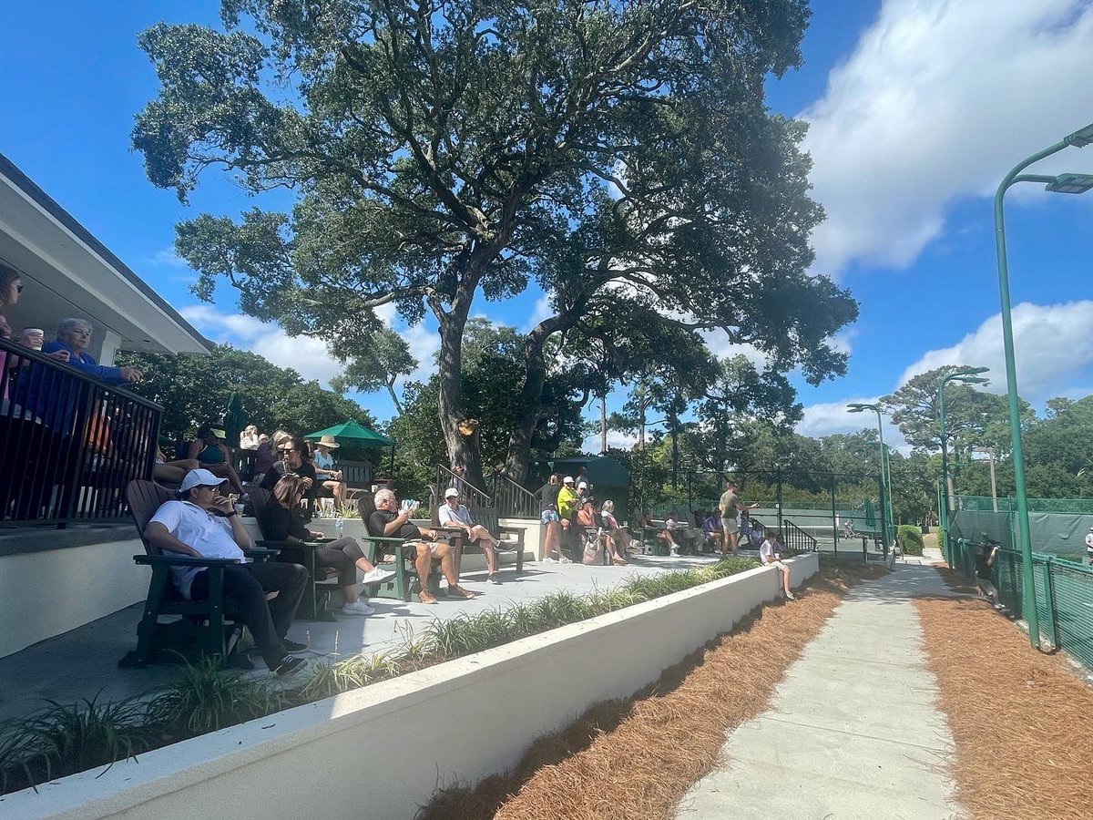 Today we celebrate the Dunes Club 75th Anniversary at our Tennis Center!! We have a fantastic turnout to watch some great tennis from our new deck! #dunesgolfandbeachclub #dunesclub75years