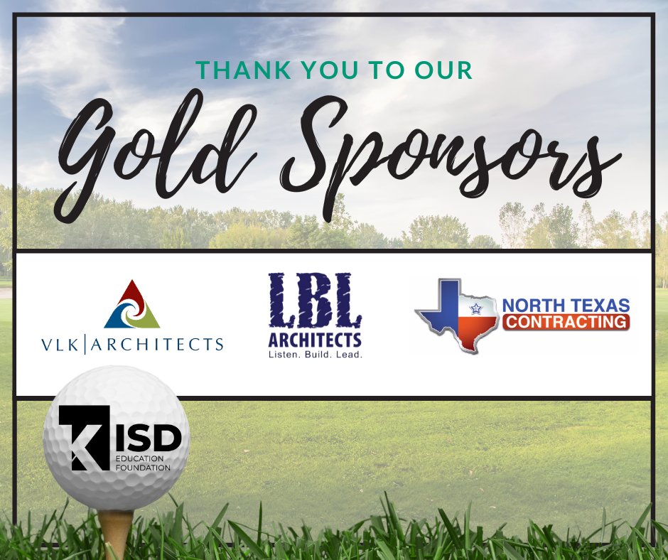 We are so thankful 𝗳𝗼𝗿𝗲 our friends at <a href="/lblarch/">LBL Architects</a>, North Texas Contracting, &amp; <a href="/VLKArchitects/">VLK</a> for supporting us as Gold Sponsors at the second annual Keller Classic for a Cause Golf Tournament! We are looking forward to a great event!