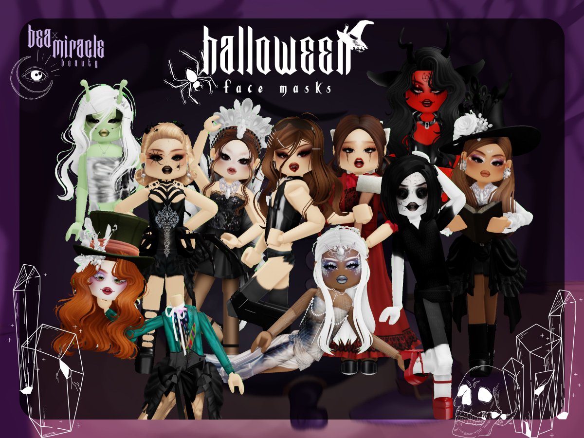 _dearbeaa's tweet photo. 🎃-꒰New #RobloxUGC Face Masks!꒱- 🎃

🦇- 27 New Halloween themed makeups!
💀- Comes in 5 different skin tones and also fantasy skin tone variants. + Cheeks Head version!
👻- 50 Robux only!

Shop them here: https://t.co/Ub3ZzBu07r

#RobloxDev #Roblox https://t.co/cfxIWAcq2I