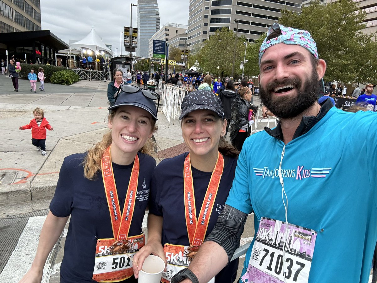 Done! So grateful for residents like <a href="/jessicamruck/">Jessica Ruck</a> and our the possibly twitterless junior fellow Steve for running with us, and for their work taking care of the children of Maryland! <a href="/JHCCTraumaBurn/">Johns Hopkins Pediatric Injury Prevention Program</a> <a href="/HopkinsKids/">Johns Hopkins Children's Center</a>