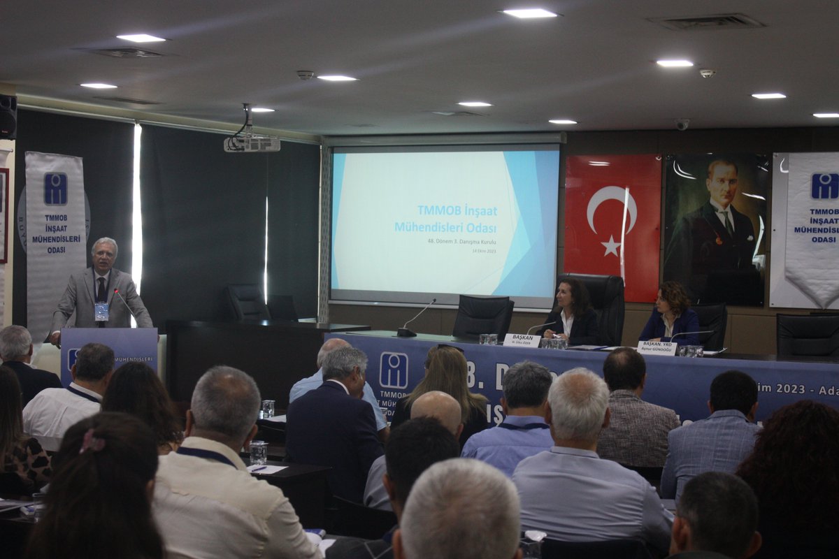 imomerkez's tweet photo. İMO 48. Dönem 3. Danışma Kurulu Toplantısı Yapıldı

TMMOB İnşaat Mühendisleri Odası 48. Dönem 3. Danışma Kurulu toplantısı 14 Ekim 2023 tarihinde Adana’da gerçekleştirildi.
https://t.co/LJFo2PPGJR https://t.co/nw6O2AKPcj