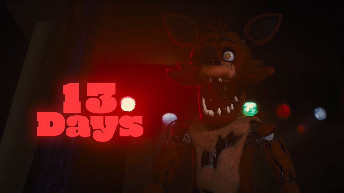 FNAFMovieUpdate's tweet photo. 13 Days Left Until the Party!

#FNAFMovie #FNAF #FiveNightsatFreddys
