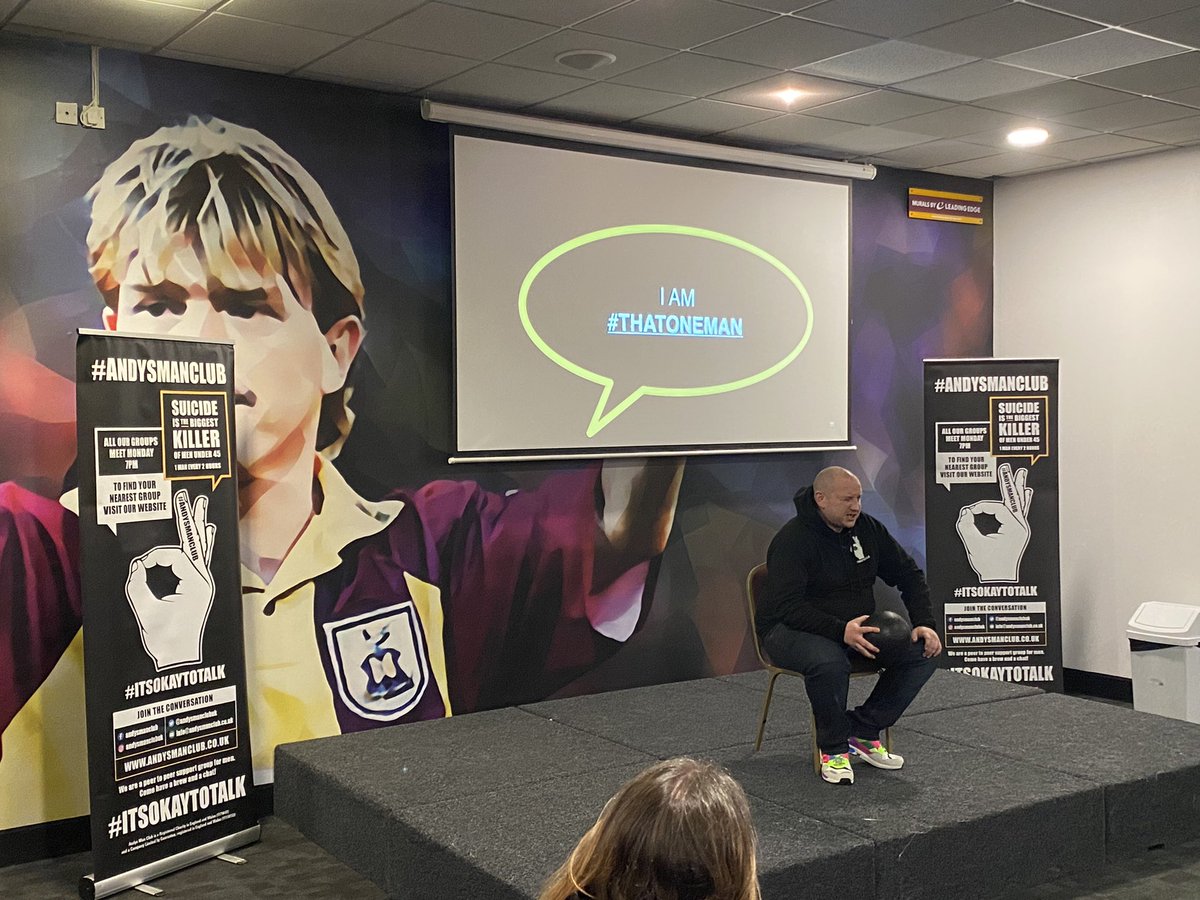 I love these, I'll never forget when i popped the tags and wore them for the first time

I was asked, and proudly able to go on stage at my beloved Valley Parade and share my experience of @andysmanclubuk 

How it had saved my life

Every Monday night, 7pm

#ItsOkayToTalk