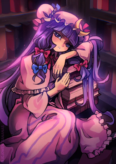 In a mood for illustrations  so I decided to draw one of my favourite Touhou gals - Patchouli  