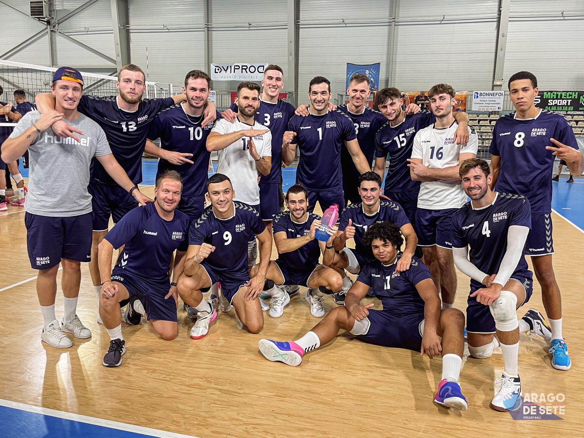 aragodesete's tweet photo. 3/3 ✅

L'Arago s'impose à 3 reprises face à Toulouse (2/1), Nice (2/1) et Montpellier (3/0) dans ce dernier tournoi amical à Alès 💥

Une très belle performance pour clore cette préparation et qui donne le ton pour le début du championnat samedi face à Tourcoing 🔥 https://t.co/L1VG08lTMg