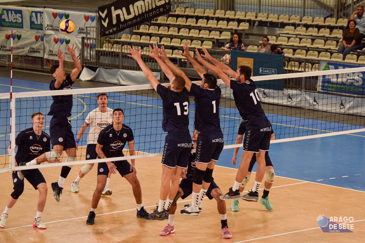 aragodesete's tweet photo. 3/3 ✅

L'Arago s'impose à 3 reprises face à Toulouse (2/1), Nice (2/1) et Montpellier (3/0) dans ce dernier tournoi amical à Alès 💥

Une très belle performance pour clore cette préparation et qui donne le ton pour le début du championnat samedi face à Tourcoing 🔥 https://t.co/L1VG08lTMg