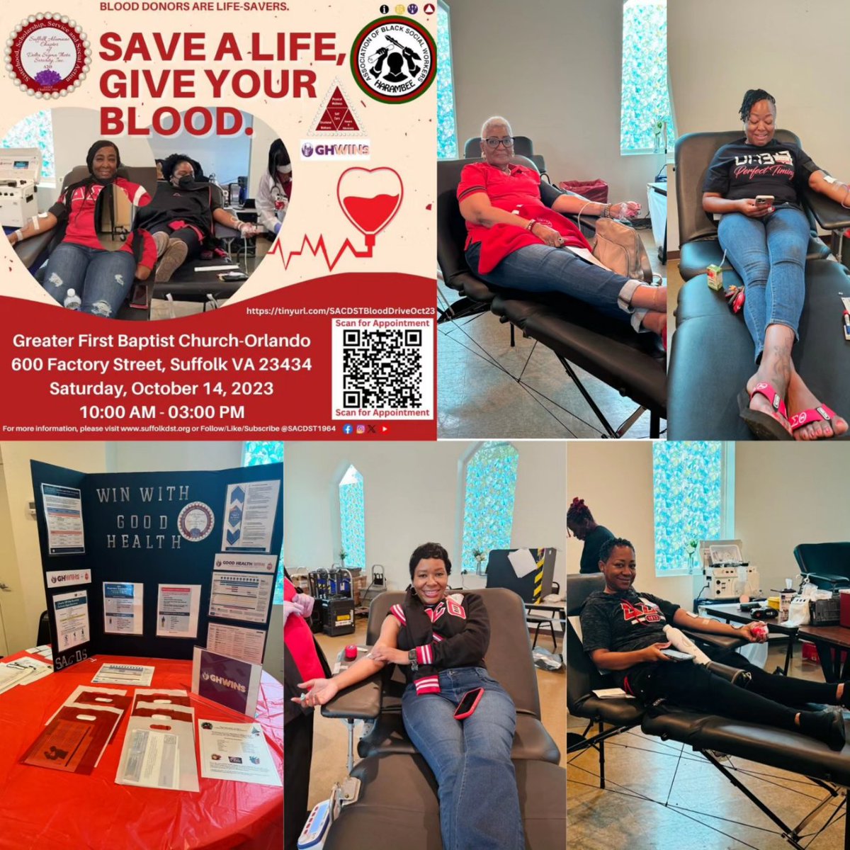 SACDST1964's tweet photo. We would like to thank our community for taking the time donating 11 pints🩸🩸🩸to our Blood Drive event. We look forward to continuing to support our community partners and are grateful for your support!
#SafeALife #BloodDrive #blooddonorssavelives #GHWINS #voterregistration https://t.co/UdmVP1qmsv