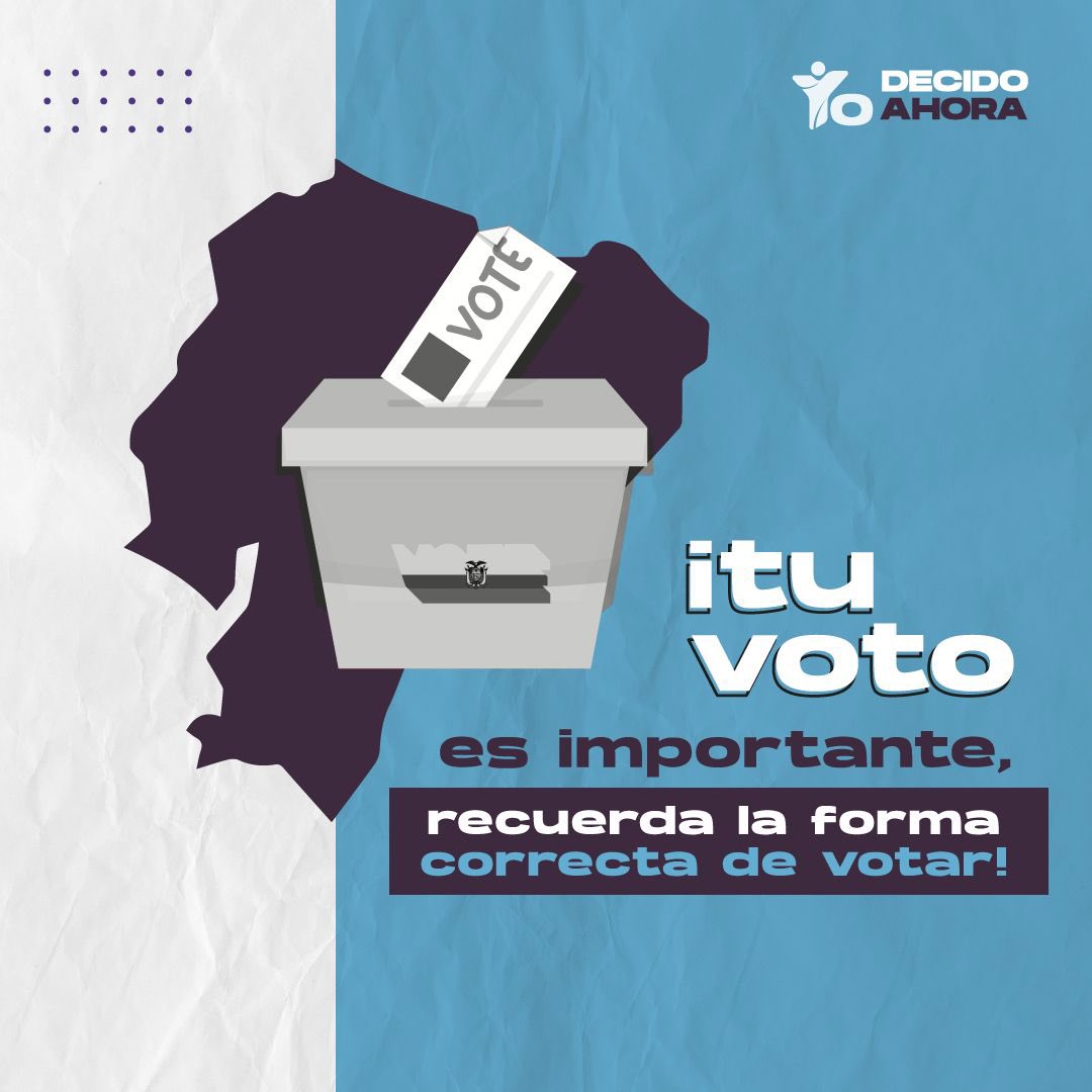 CIDisruptive's tweet photo. #YoDecidoAhora 🗳️  
Las votaciones están a la vuelta de la esquina. Estos son unos tips para que puedas votar de manera correcta ✅ 

#YoDecidoAhora #segundavuelta #eleccionesanticipadas2022 #ReporterosCiudadanosEC #EleccionesTransparentes #democraciainformada https://t.co/j6g1WpDfmF