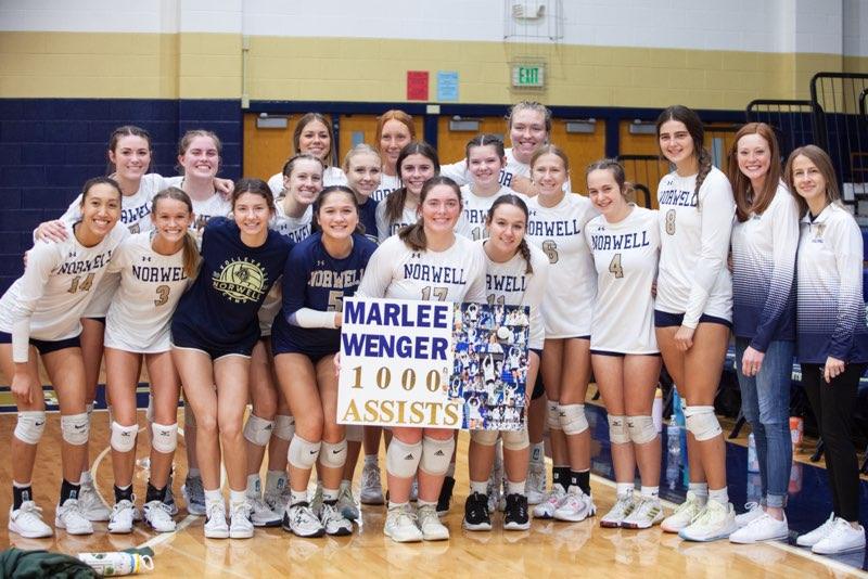Norwell_AD's tweet photo. Congrats to Senior Marlee Winger on recording her 1,000th career assist today. https://t.co/q0qVbANw9l