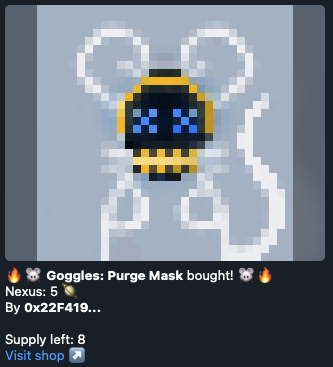 PennybagsCX (@pennybagscx) on Twitter photo Had to do it fam, had to do it ... 😅
I got serious FOMO the other night knowing that the Purge Mask #NFT may be taken off the <a href="/cryptoratnft/">CryptoR.AT🐀</a> collection on $DC / #Dogechain 🐶⛓️
Video coming soon of fusing / minting the two together, plus other surprises 👀 Had to do it fam, had to do it ... 😅
I got serious FOMO the other night knowing that the Purge Mask #NFT may be taken off the <a href="/cryptoratnft/">CryptoR.AT🐀</a> collection on $DC / #Dogechain 🐶⛓️
Video coming soon of fusing / minting the two together, plus other surprises 👀