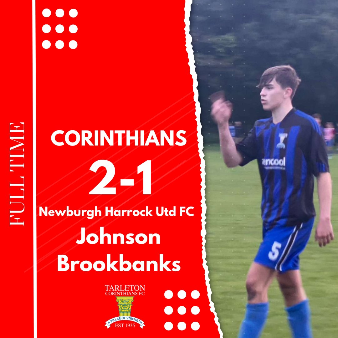 🚨𝗙𝗶𝗿𝘀𝘁 𝗧𝗲𝗮𝗺🚨 The Reds unbeaten league run continues after a close fought match against @NewburghHarrock Goals from Johnson & Brookbanks sealing the win! Not the best 90 mins from The Reds but another win that see's them move into the top 4 ⚽️🔴⚪️⚽️