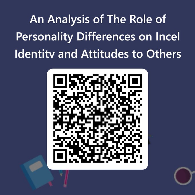 🚨🔬📊RESEARCH RECRUITMENT - INCELS 📊🔬🚨

Looking for TEN more anon volunteers from the incel community to participate in research study exploring personality characteristics, attitudes, and incel identity.

forms.office.com/e/xxT4nxaFcR

📍Please support by RTing where possible.