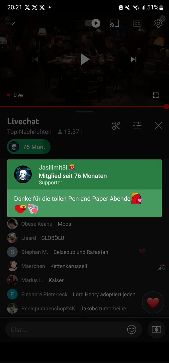 Krass schon 76 Monate dabei xD #rbtv #spitzestifte #morritonmanor