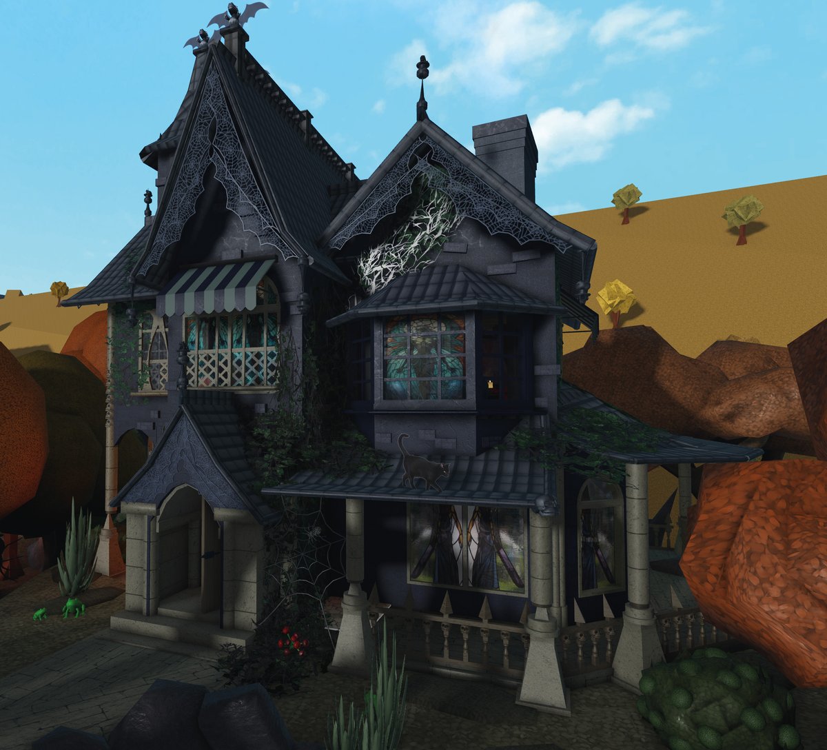 Hi! my witch house is finished. The portal almost killed me... Never again! Anyways, hope to see you all for my event on the 28. October! #bloxburgbuilds #ROBLOX @heybloxburg @RBX_Coeptus @AshleyTheUni