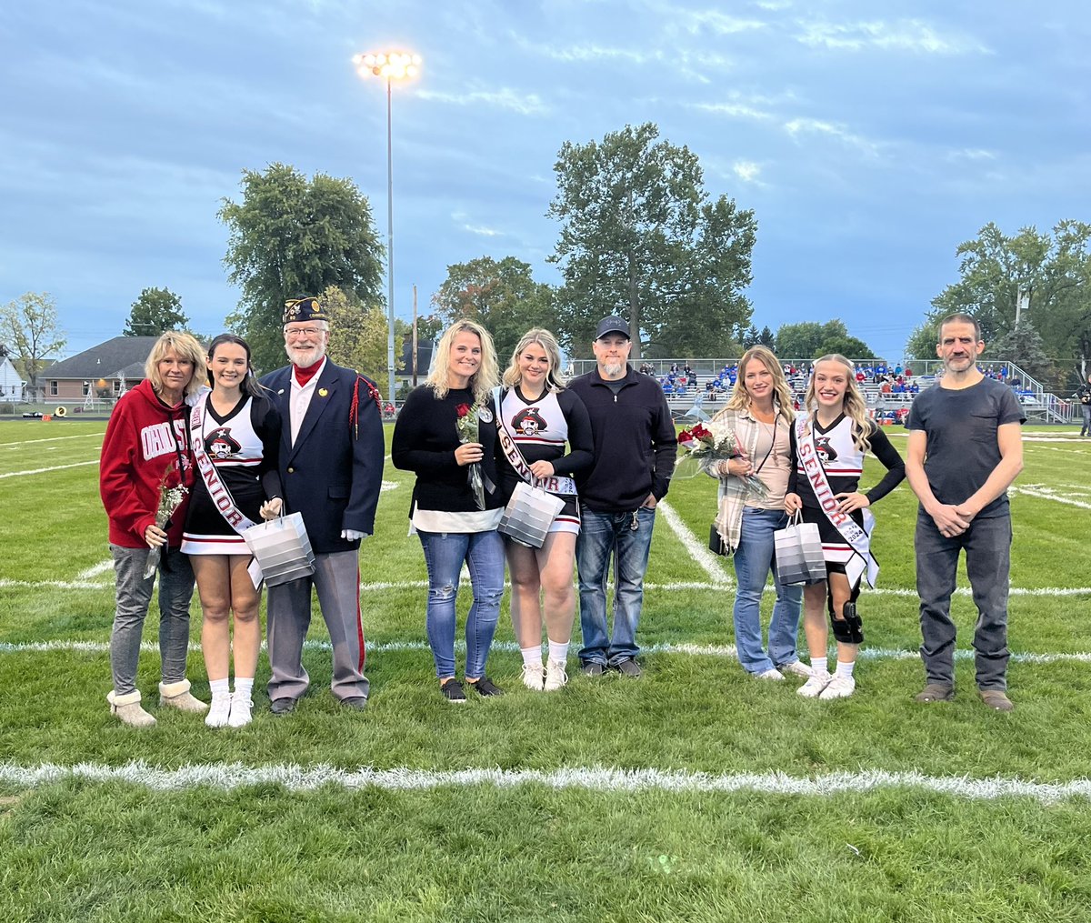 CHSBuccsAD's tweet photo. Last night we celebrated the marching band seniors, senior cheerleaders and senior football players before our football game vs. Riverside. Congratulations to all of the seniors on their accomplishments, and thank you to the parents for all of their support! #BuccPride https://t.co/aX7RODA5kp