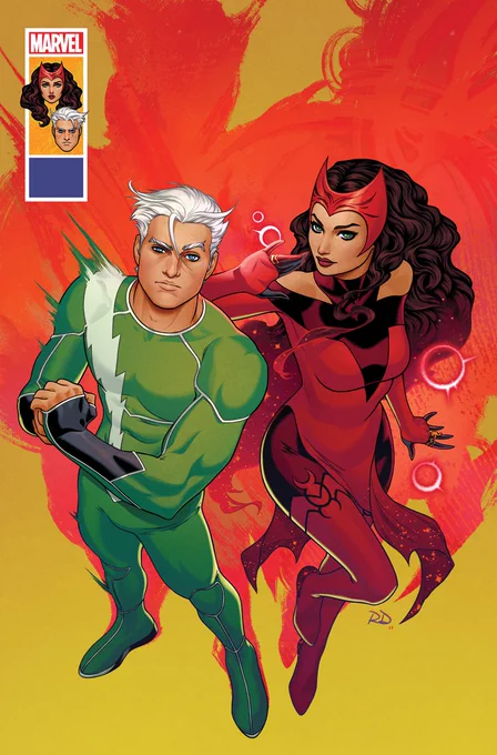 SCARLET WITCH &amp; QUICKSILVER #1 cover!  Wanda's story continues in a new series written by , drawn by , with main covers drawn/colored by me - out in February from .  Thrilled to be continuing! 