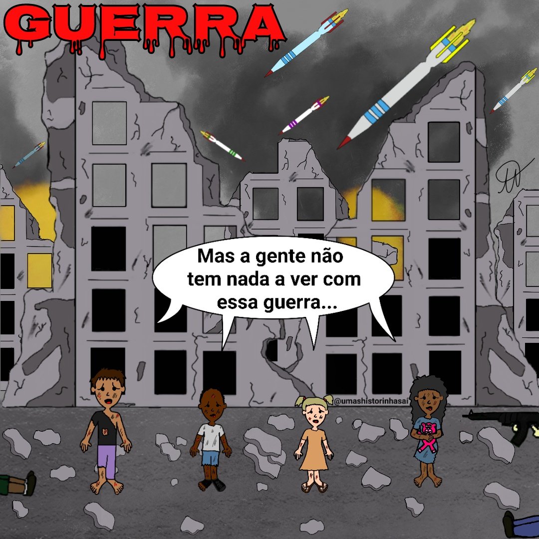 umashistorinhas's tweet photo. O senhor da guerra não gosta de crianças.

#tirinhas #quadrinhos #historinhas #guerra #paz #Gaza #Israel #Palestina #Rússia #Ucrânia #bombas #mísseis #armas #morte #destruição #bombardeio #crianças https://t.co/vMvvQeFLtt