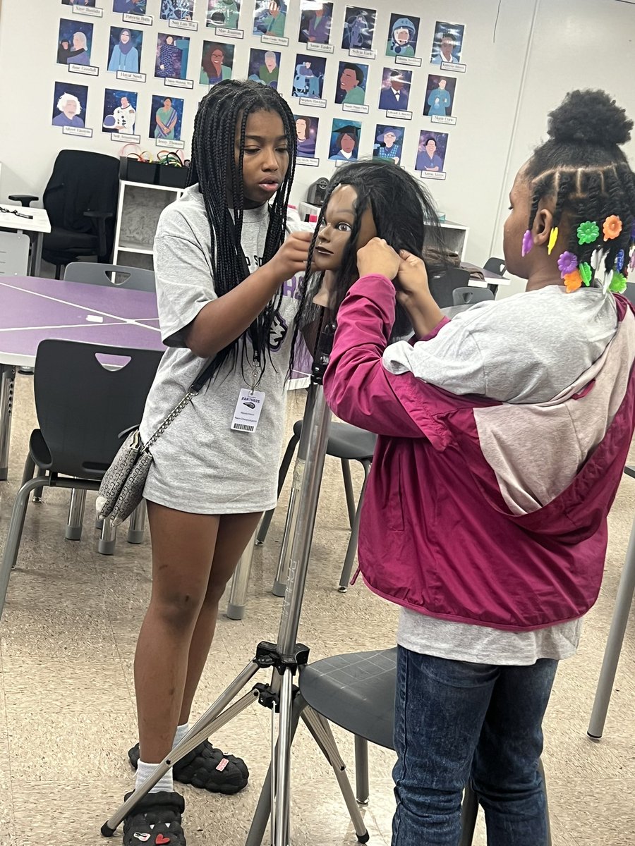 mssaxton's tweet photo. Saturday Academy was a success 💜🖤🤍 #PanthersLead https://t.co/mQKqDwZjDO