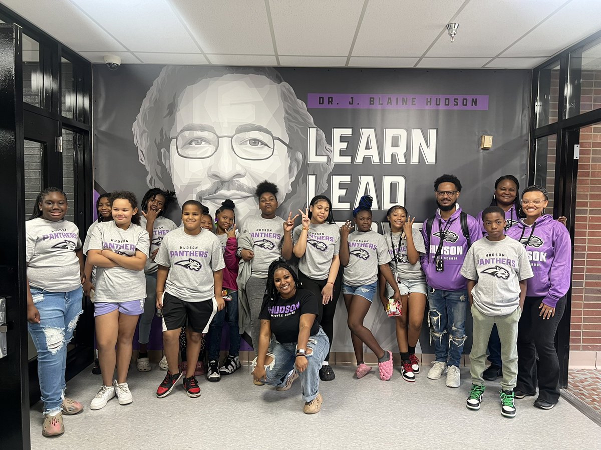 mssaxton's tweet photo. Saturday Academy was a success 💜🖤🤍 #PanthersLead https://t.co/mQKqDwZjDO