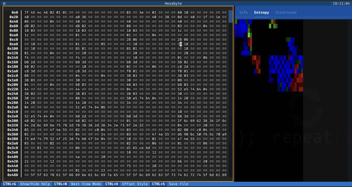 thetacom's tweet photo. Check out the file entropy plugin for Hexabyte, a command-line hex editor.
https://t.co/4X3p2Ryc81 https://t.co/sScndX8pjv