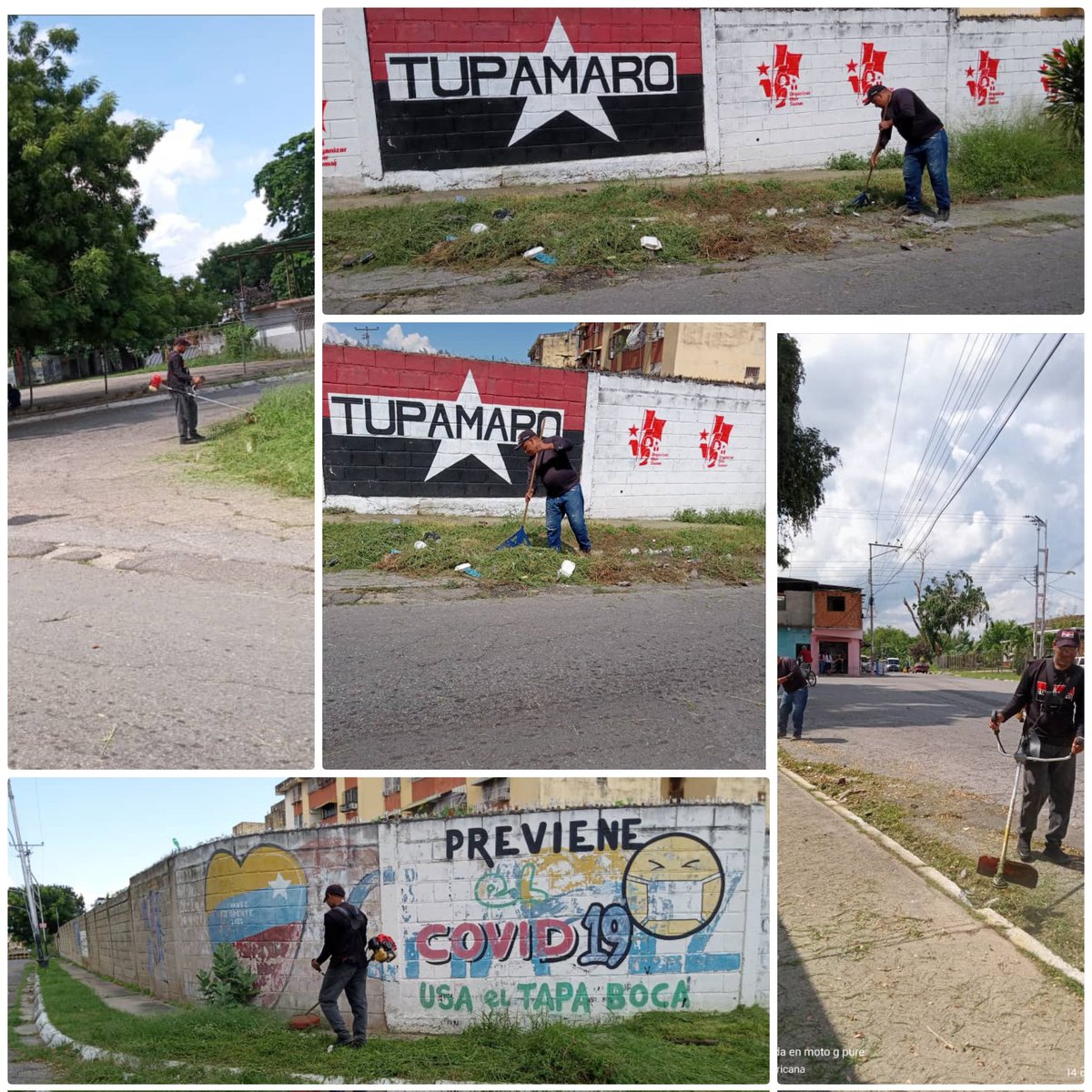 MrtGirardot's tweet photo. *GIRARDOT ACTIVA*

Desde la Parroquia Pedro José Ovalles la Célula *"Frente Sur"* llevaron a cabo trabajo de desmalezamiento y recuperación de la pinta insigne de dicha célula, Tupamaro anda en la calle trabajando y construyendo partido... *TUPAMARO, Ejemplo de Lucha* https://t.co/jamZToKKSM