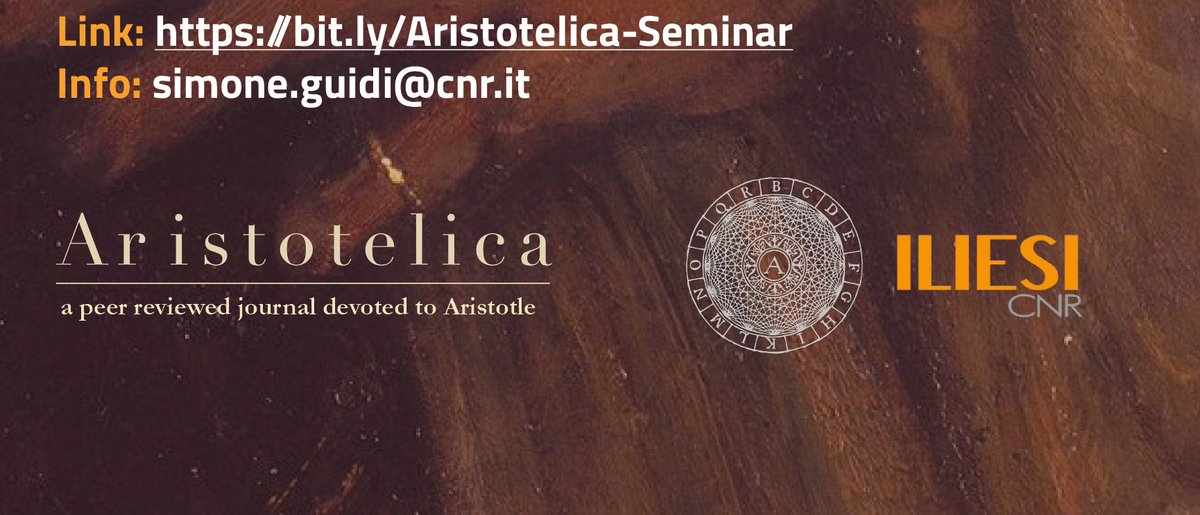 ARISTOTELICA
Early Modern Transformation and Adaptation of the Aristotelian Scientific Vocabulary

We thought our community could be interested in this webinar series.