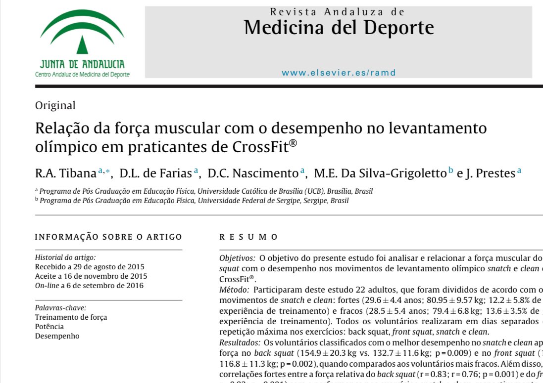 mendesdaniel_'s tweet photo. Ser forte em movimentos básicos como Back Squat e front Squat podem contribuir para o desempenho do levantamento olímpico em praticantes de CrossFit®. https://t.co/DHZ4Mg1fxV