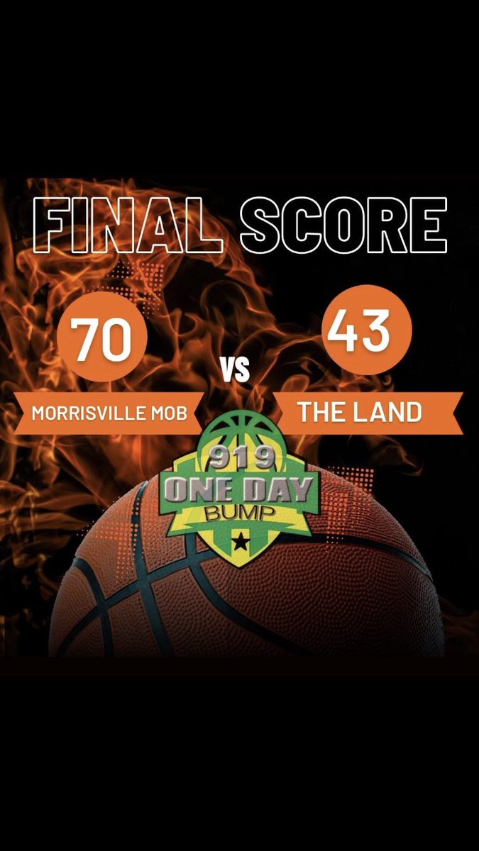 Morrisville Mob 70
- Greg Ehlinger 16 pts, 7 rebs
- Chris Uwayo 13 pts, 8 asts
<a href="/GregEhlinger/">Greg</a> <a href="/ChrisUwayo_3/">Chris Uwayo Jr</a> 

The Land 43
- Rodney Poston 12 pts
<a href="/Rodneyposton_/">Rodney Poston</a>