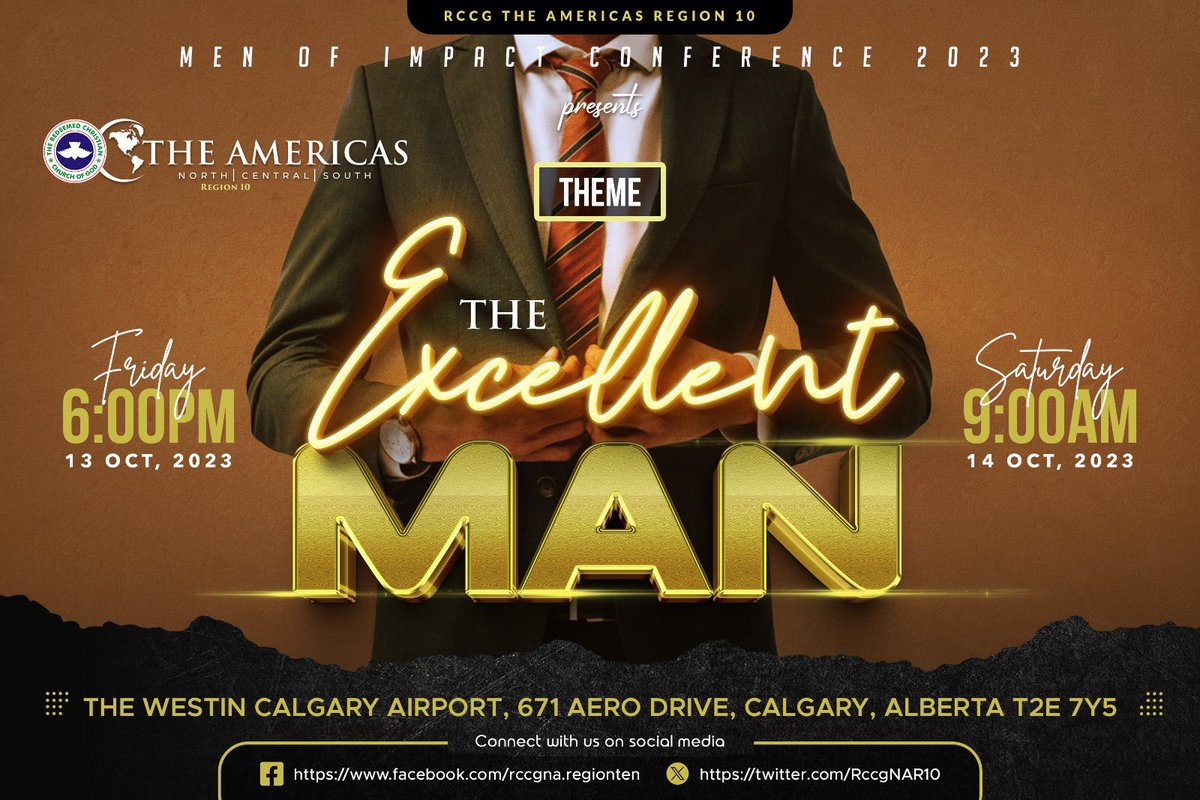 RccgNAR10's tweet photo. The just concluded #2023MenOfImpact held in #YYC #TheExcellentMan Hosted by DCO &amp; PICR Pastor @dada_aytdad https://t.co/1EinmHcoHq