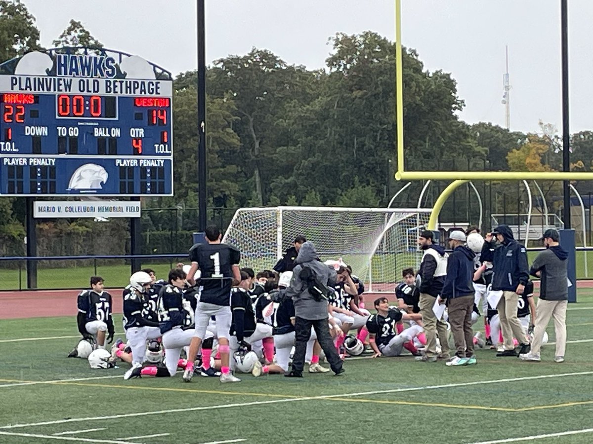 Congrats to our JV Football team with another win 22-14. Go Hawks!