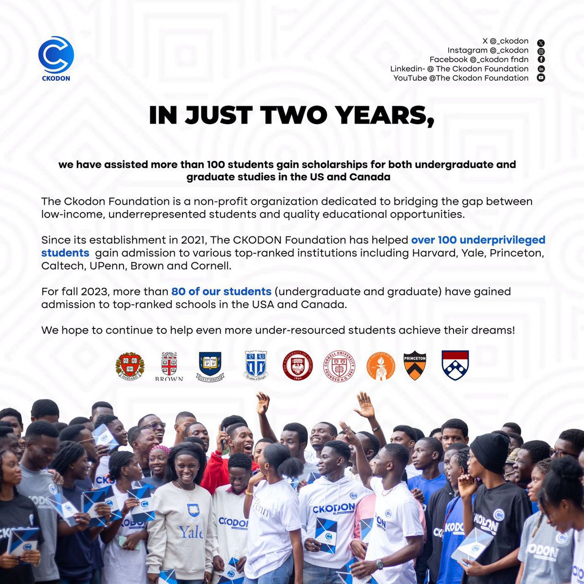 nkay_oan's tweet photo. Ckodon has been exceptional in the providing a helping hand to students who apply to college abroad. This wonderful result in just two years?

Kindly donate to us using the link  https://t.co/jBCcfht4GD  or Mobile money number 
0554042655
Standford Peprah Boateng https://t.co/iLaAJs5Zof