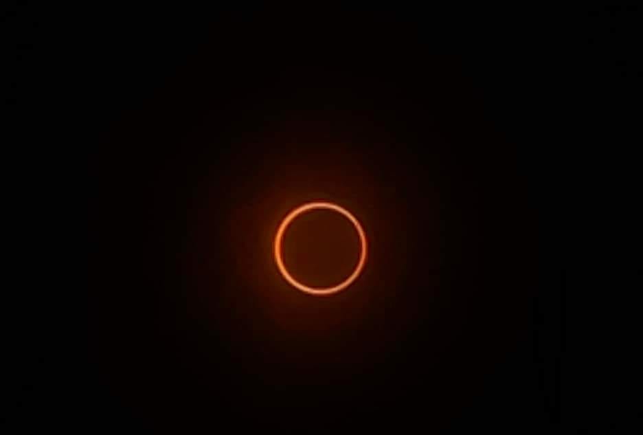 Foto del #EclipseSolar  visto desde Mérida, Yucatán