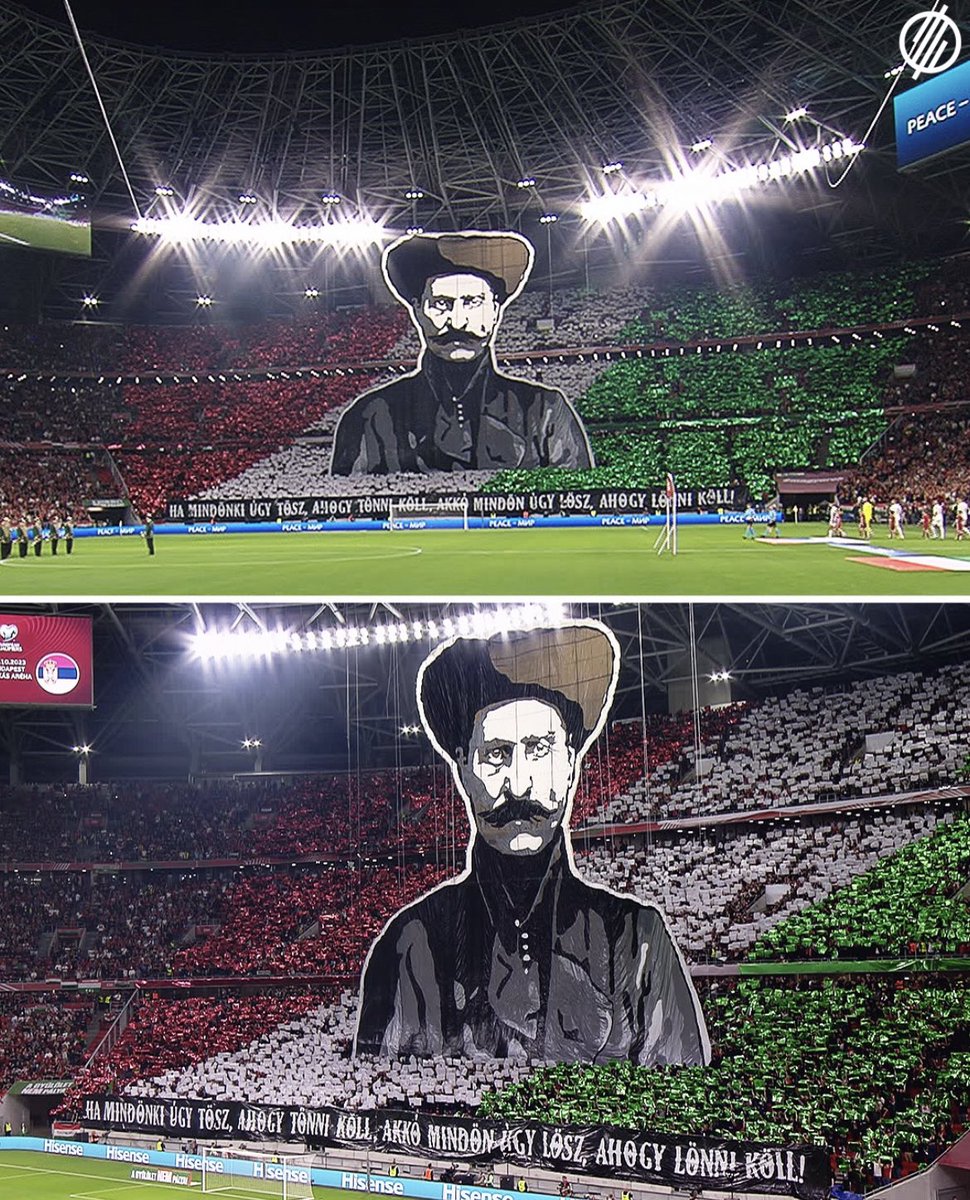 HunFootballXtra's tweet photo. Beautiful scenes in the Puskás Aréna tonight 🇭🇺

(📸: M4Sport) https://t.co/J5ahnBlMzU