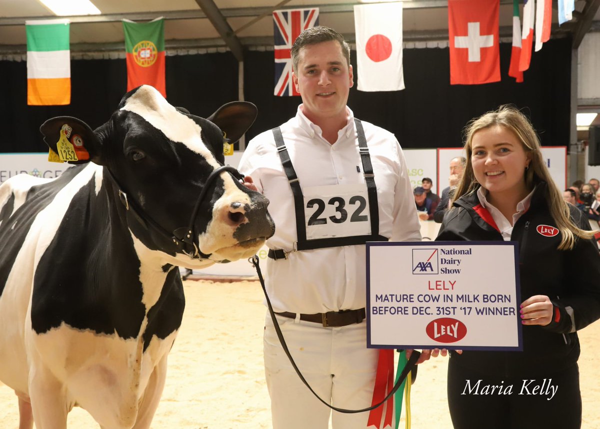 Class. 19 Mature cow in milk born before December 31st ‘17 Sponsored by Lely (6)

1st Eedy Damion Acclaim EX 94 2E  
2nd Hallow Atwood Carmen 
3rd Laurelelm Slick Brillant 
4th Peak Solo Rhapsody ET EX 93
5th Tubbertoby Doorman Joy EX 92  
6th Lissaniskey Mcdougal T Unity EX 92