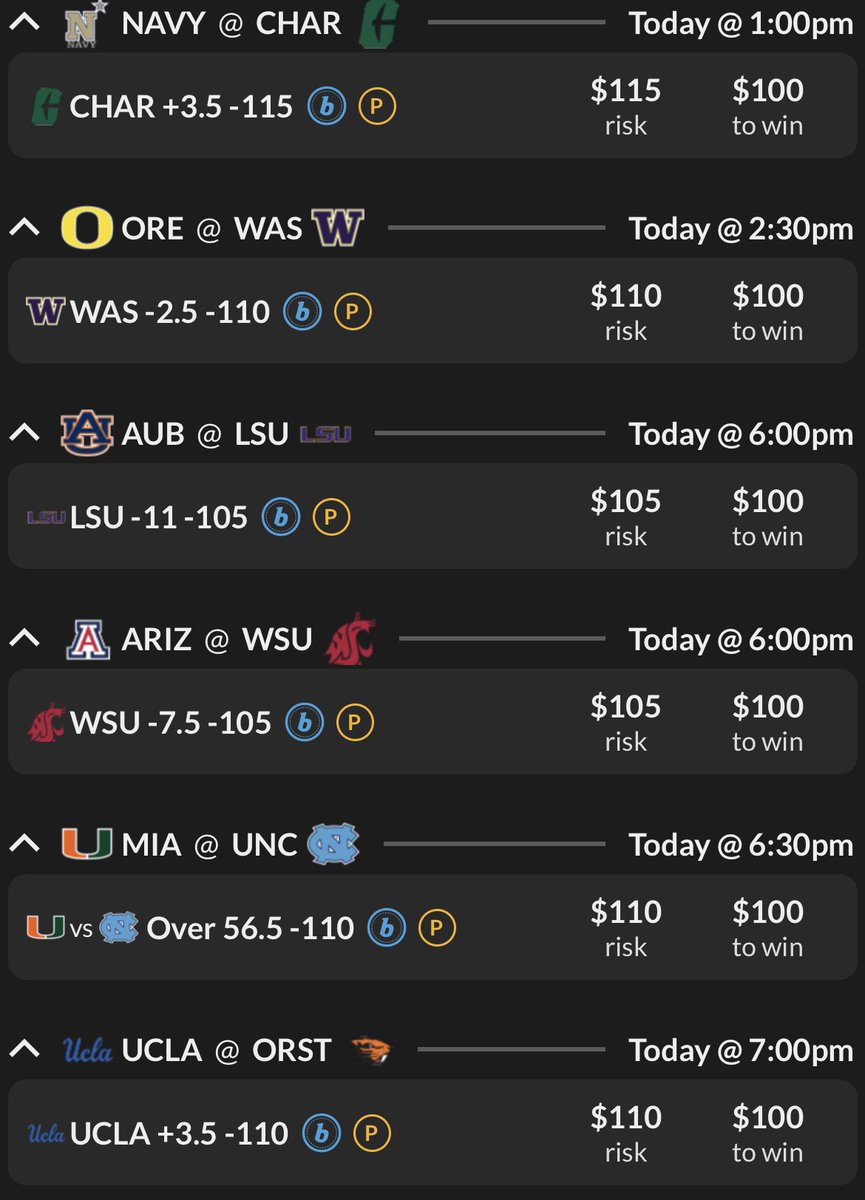 Cormag001's tweet photo. Todays plays

Let’s see if we can breakaway from even today… 19-16 on the year with Utah State +5.5 barely cashing last night https://t.co/wu2OX1tf6t