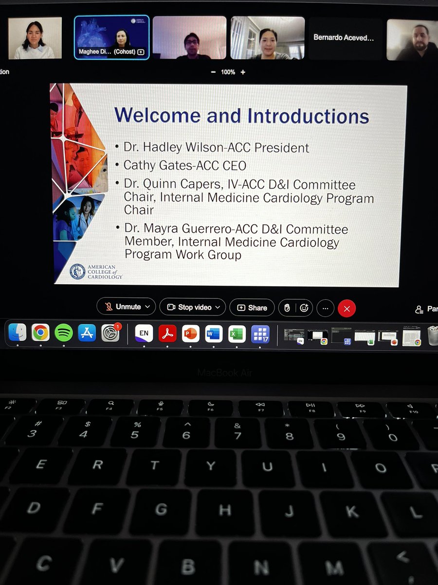 Sarajdiaz1's tweet image. Exciting first meeting of the the Latinx Cohort of #ACCIMProgram! Listening to inspiring stories from @Jcontreras75 @CardioMDPhD, moderated by @MayraGuerreroMD. So grateful for this opportunity! @ACCinTouch