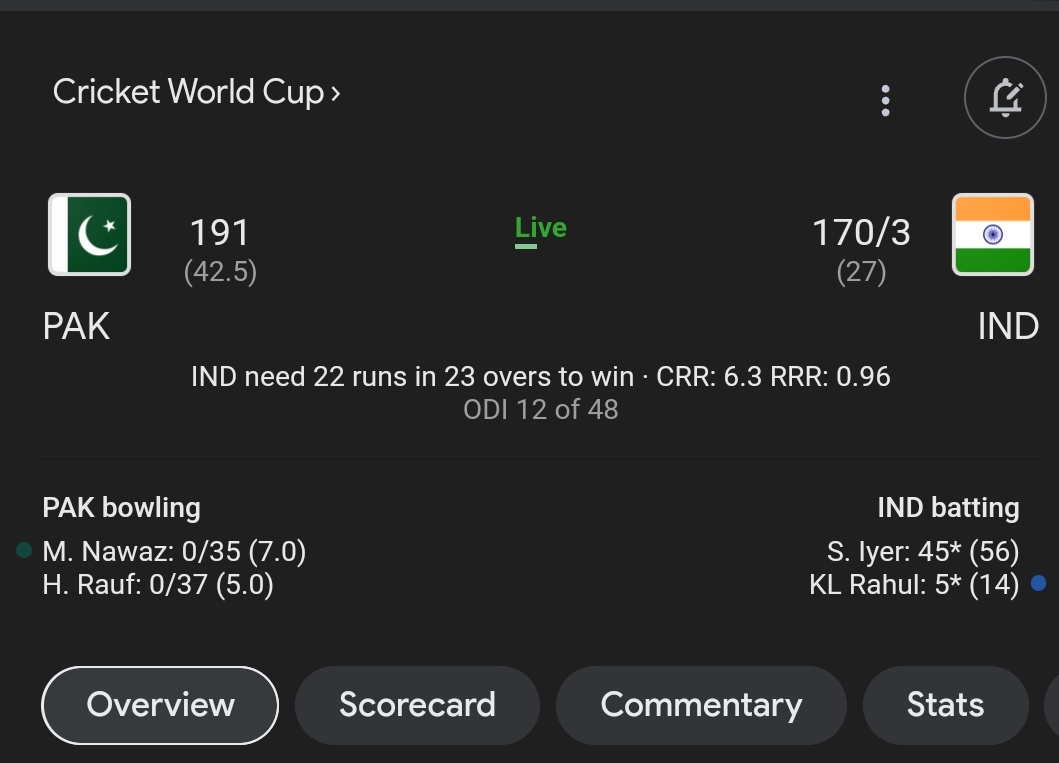 _saumyadhingra's tweet photo. I find the '22runs on 23 overs' goal a very funny scenario for India Vs Pak https://t.co/XIPmQkyN7p